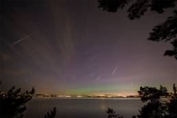 2015 Perseids and northern lights over Oslo