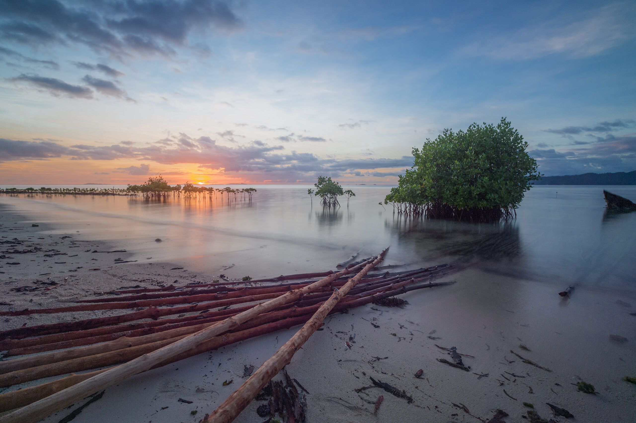 Sunset on a tiny Indonesian island