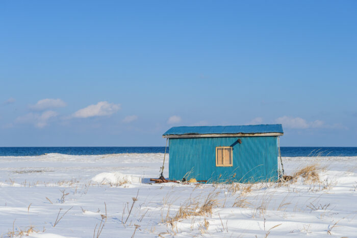 Blue shed, Notsuke Peninsula