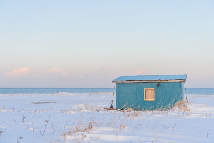 Blue shed, Notsuke Peninsula